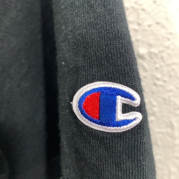 Champion Big C Camouflage SpellOut Black Screen Print Tee size M - Picture 3 of 9